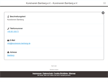 Tablet Screenshot of kunstverein-bamberg.de